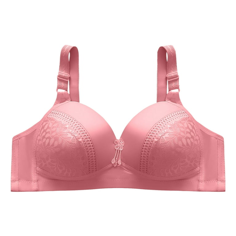 Lopecy-Sta Woman's Solid Color Comfortable Hollow Out Perspective Bra  Underwear No Rims Sales Clearance Bras for Women Push Up Bras for Women Pink
