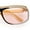 Peach Silver - Peach, variant on 90s Style Flat Top Half Rim Narrow Rectangle Wrap Sport Sunglasses Slate Silver - Pink
