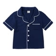 thumbnail image 3 of Fesfesfes Kids Pajamas Sets Boys Girls Short Sleeve Blouse Tops+Shorts Sleepwear Outfits, 3 of 6