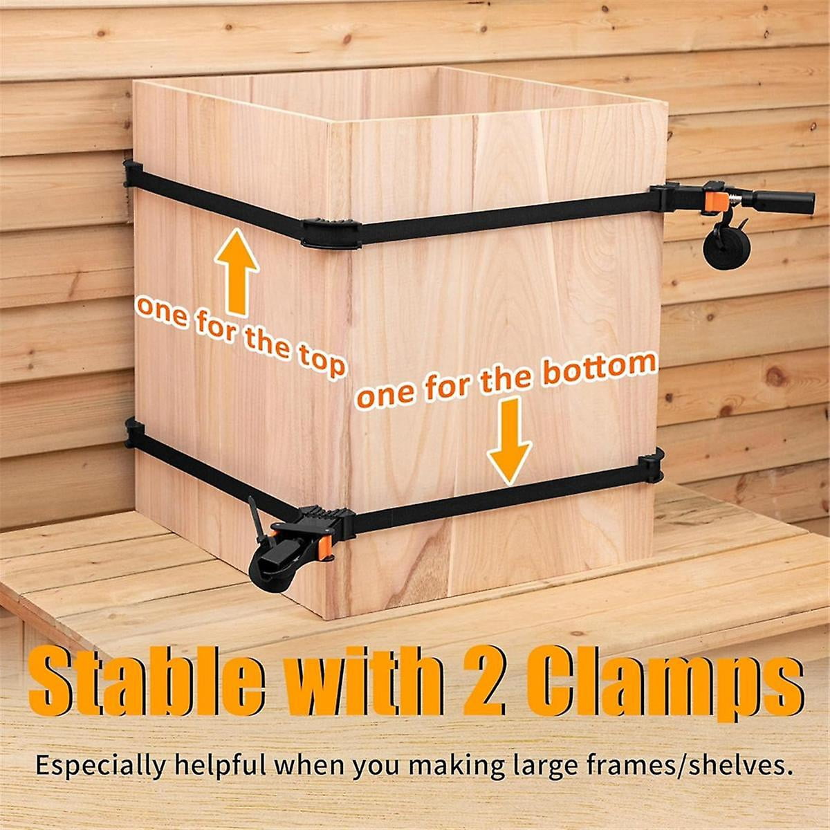 Strap Clamp for Woodworking Quick Release Band Belt Adjustable Picture Frame Clamp Tool 3 pack