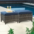 thumbnail image 7 of Meetleisure 2 Piece Outdoor Ottomans with Cushions,Blue, 7 of 7