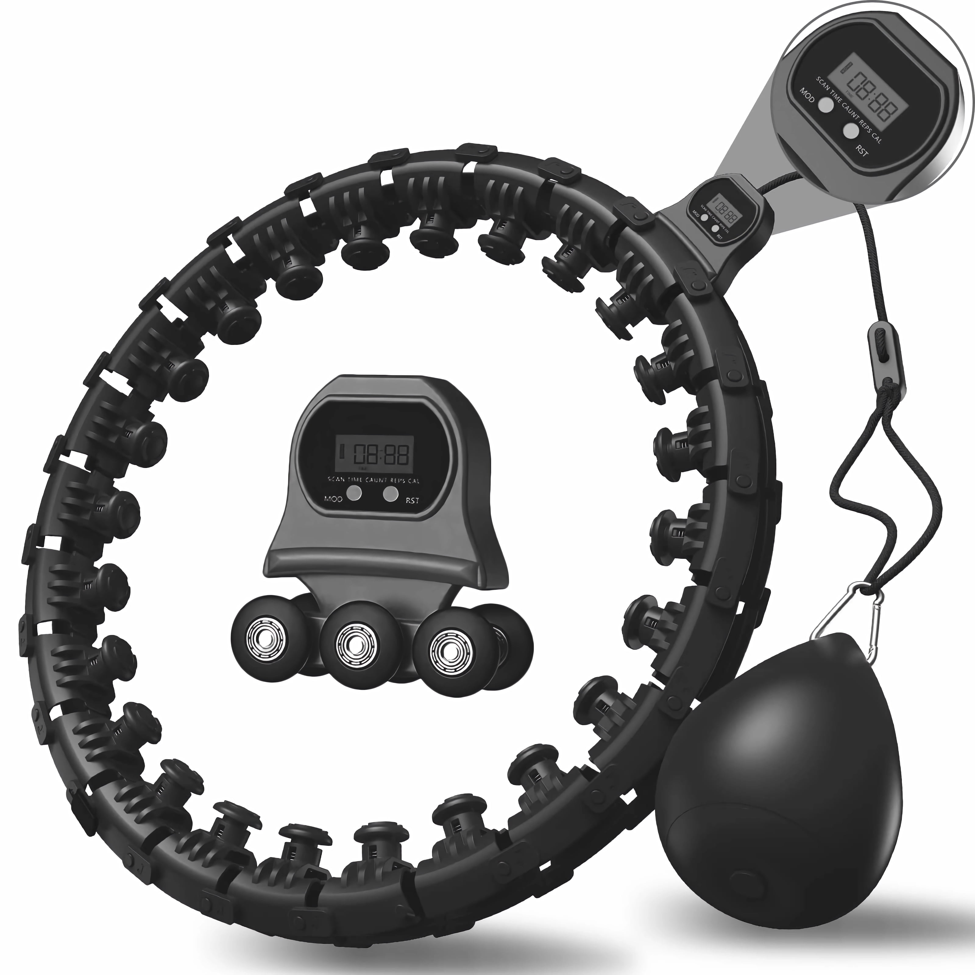 LCHome 24 Sections Smart Weighted Hula Hoop for Weight Loss Waste Waist