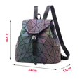 thumbnail image 2 of Mochila Geométrica XCF Mochila De Cuero PU A La Moda Para Damas Reflectante Holográfica, 2 of 4
