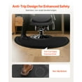 thumbnail image 6 of VEVOR Salon Mat for Hair Stylist, 3 x 5 FT Semi-circle Salon Chair Mat, 1/2-inch Thickened Anti Fatigue Barber Shop Floor Mat with Round Cut Out, Easy-to-Clean PVC Surface & Anti-Trip Beveled Edges, 6 of 9