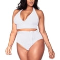 thumbnail image 1 of Traje de baño de talla grande para mujer con cintura alta y control de abdomen, cobertura total, 1 of 1