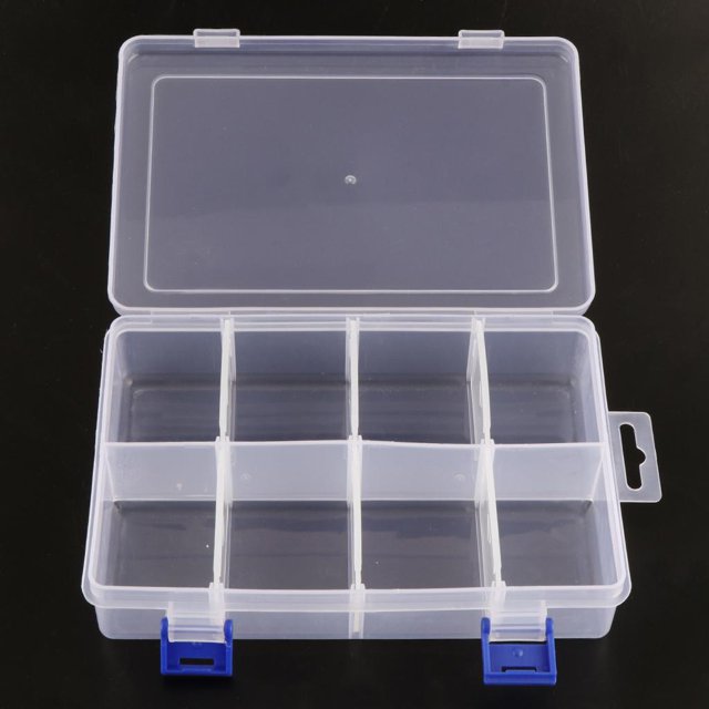 Caja de almacenamiento organizador de joyería Macarena Estuche transparente de plástico