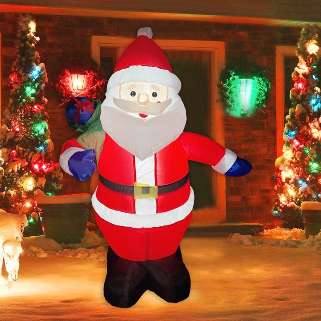 CHAO Modelo navideño inflable de 1,2 m: mochila navideña para hombre, decoraciones navideñas inflables, adecuada para céspedes, patios y jardines al aire libre