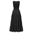 thumbnail image 7 of GUACER Maxi Dresses for Women Smocked Sleeveless Tiered Long Summer Dress Casual Flowy A-Line Beach Vacation Boho Outfits, 7 of 7
