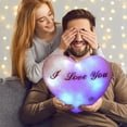 thumbnail image 2 of LingVibe LED Heart Pillow, Twinkling Color Changing Light Up Plush Throw Pillow, I Love You Valentine's Day Gift for Girlfriend, Romantic Wedding Decor, Bedroom Sofa Cuddle Pillow,Pink, 2 of 5
