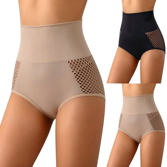 SAZBJOJN Shapewear Panties Summer Mesh Breathable Slimming Shaper Panties Comfort Shaper Underwear High Waist Tummy Control Butt Lifter Shapewear Shorts for Women Size M Black