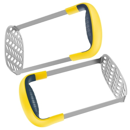 

Wekvgz 4Pcs Mashed Potato Masher Stainless Steel Potato Press Masher Manual Household Potato Masher Tool Sweet Potato Masher with Ergonomic Handle Dishwasher Safe for Mashed Potato