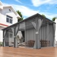 thumbnail image 6 of AECOJOY 16' x 12' Outdoor Hardtop Gazebo With Mosquito Net, Pergola for Garden, Patio, Backyard-Black, 6 of 8