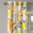 thumbnail image 3 of Ambesonne Lemon Grommet Curtain, Ethno Flowers Citrus Curlicue, 50"x84", Off White Marigold and Yellow, 3 of 5