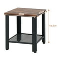 thumbnail image 2 of Gymax Industrial End Table 2-Tier Side Table W/Storage Shelf Rustic Sofa Table Black, 2 of 9