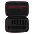 thumbnail image 2 of Caja de almacenamiento pa afeitadora con forro suave, estuche rígido caída, bolsa pa afeitadora Cremallera roja Colcomx Almacenamiento de máquinas de afeitar, 2 of 6