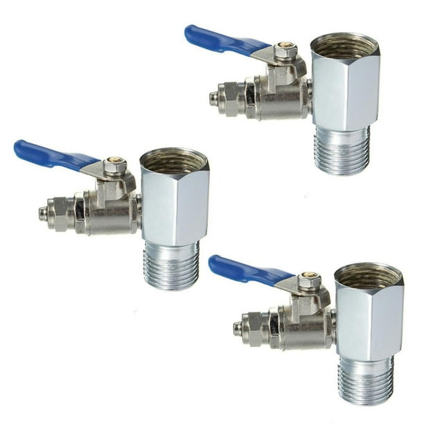3 uds 1/2 pulgadas a 1/4 pulgadas adaptador de agua de alimentación Ro válvula de bola grifo alimentación ósmosis inversa