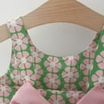 thumbnail image 5 of Gelikeya Beach Vacation Dress for Baby Girl 12-24 Months Cute Bowknot Design Summer Princess Dress Floral Prints Sleeveless Casual Dress with Hat(Toddlers, Z13-Pink, 6-12 Months), 5 of 7