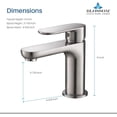 thumbnail image 4 of Blossom Single Handle Lavatory Faucet - Brush Nickel F0111902, 4 of 11