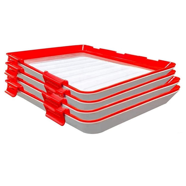 Bandeja de plástico para conservar alimentos frescos Bandeja apilable para alimentos Bandeja reutilizable para conservar alimentos frescos