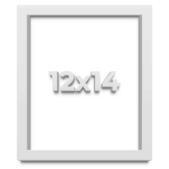 12x14 Shadow Box High Gloss White Display Frame | 1.625 Inches Deep | 1 Inch Moulding Width | Solid