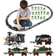 thumbnail image 3 of Atlasonix USA Train Set for Kids - A Complete Military Train Car Set with Toy Train, Helicopter, Tank, Soldiers & Train Tracks - Perfect Gift for Boys Ages 3-8 Years - Ideal for Birthdays, Christmas, 3 of 8