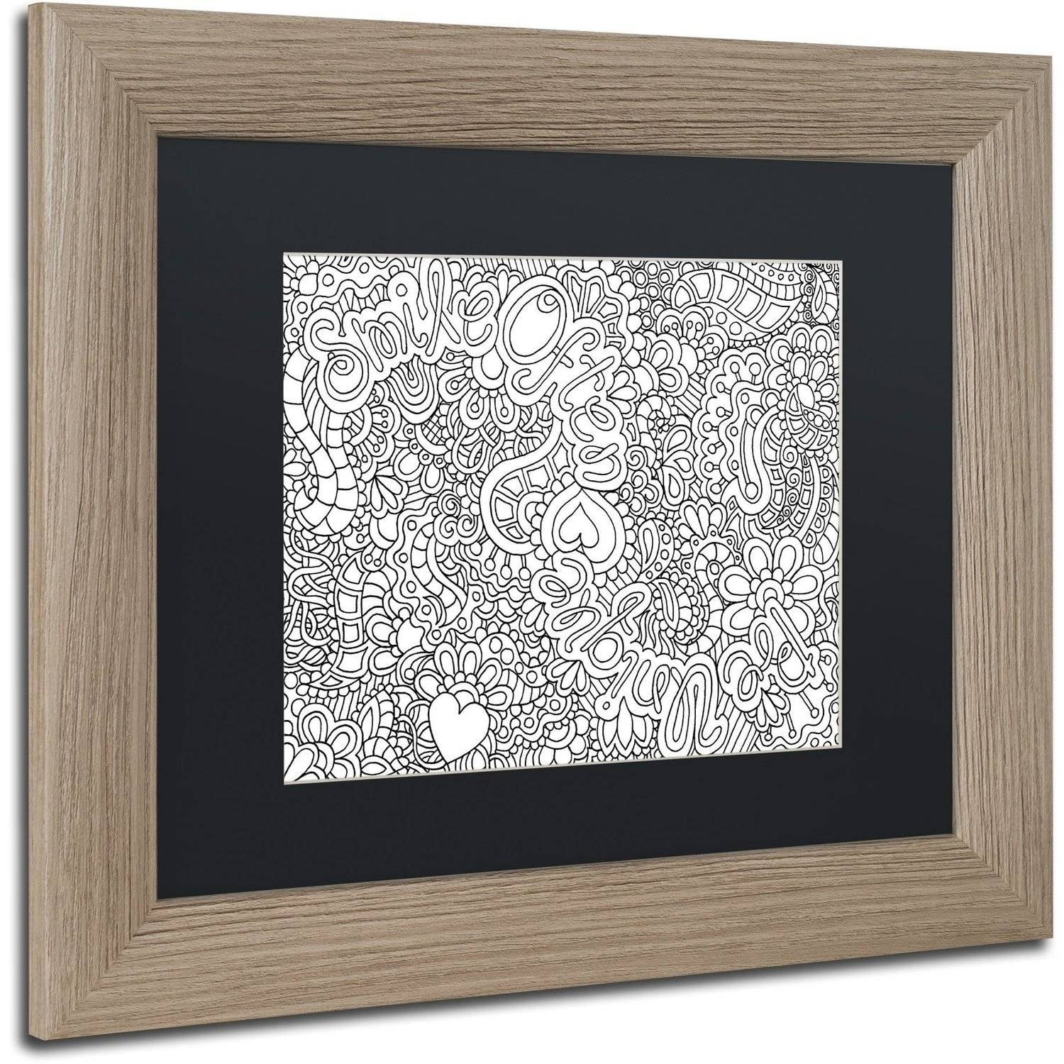 Trademark Fine Art "Smile Often" Canvas Art by Kathy G. Ahrens, Black Matte, Birch Frame