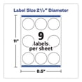 thumbnail image 7 of Durable White Id Labels W/ Sure Feed, 2 1/2" Dia, White, 72/pk | Bundle of 10 Packs, 7 of 7