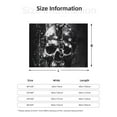 thumbnail image 5 of Yiaed Chained Skull Artwork Print Blanket Throw Blanket Soft Cozy Flannel Blanket for Home Bed Sofa Couch Chair-50"x40", 5 of 6