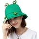thumbnail image 2 of Sombrero de cubo para mujeres y hombres, sombrero de cubo de rana de doble cara, sombrero de sol de playa de verano plegable, gorra unisex linda para exteriores (verde) BANYUO Electrónica, 2 of 5