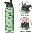 thumbnail image 2 of 32oz Highland Cow Water Bottle with Handle and Flip Straw, Animal Sports Stainless Steel Insulated Cup Travel Coffee Mug Tumbler, Birthday Mothers Day Chritmas Gifts for Women, 2 of 6