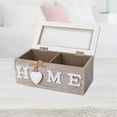 thumbnail image 4 of GROWTH TANK Rectangular Wooden Tea Box with Lid Tea Bag Holder Organizer and Viewing Window Jewelery Box Tea Bag Box for Coffee Creamers Tea Bags 2 Grid, 4 of 8