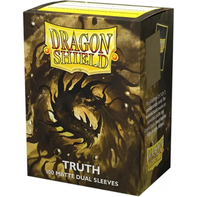 Dragon Shield Dual Matte Truth Gold Standard Size 100 ct Card Sleeves Individual Pack