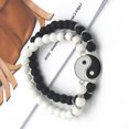 thumbnail image 2 of 2pcs tai chi pulseras de cuentas de piedra natural amantes decorativos de amistad, 2 of 6