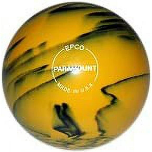 BuyBocceBalls New Listing - EPCO Candlepin Bowling Ball- Single - Marbleized Glow - Yellow & Black (4 1/2 inch- 2lbs. 6oz.)