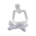 thumbnail image 3 of destyer Statue de Penseur Abstrait Figurine Humaine Collectionnable pour Mariage Étagère Blanche, 3 of 9