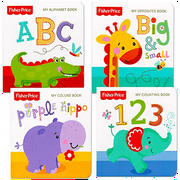 Fisher Price "My First Books" Set of 4 Baby Toddler Board Books (ABC Book, Colors Book, Numbers Book, Opposites Book)