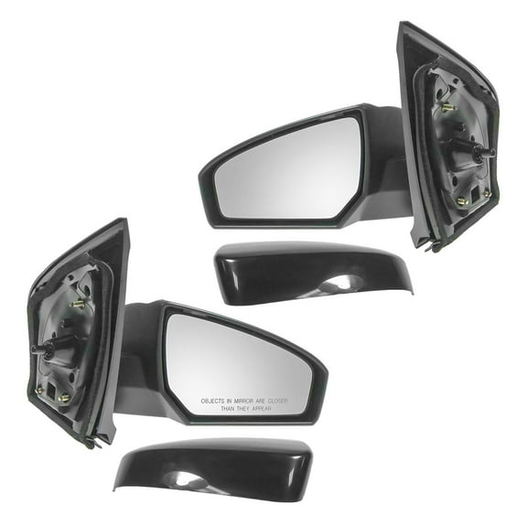 TRQ Mirrors Side View Manual Left LH & Right RH Pair Set for 07-11 Nissan Sentra MRA09228