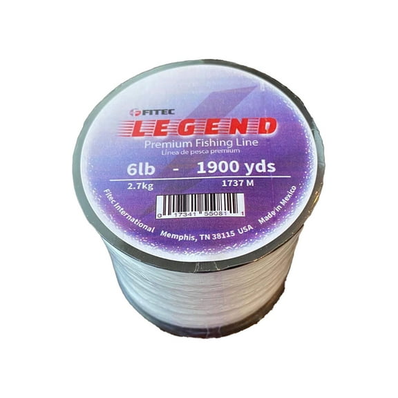 Legend 6 lb. Monofilament Premium Fishing Line, Clear, 1900 yd.