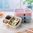 thumbnail image 4 of LINMOUA Adult Lunch Bento Box with 3 Compartments Reusable Plastic Divided Food Storage Container Boxes, 4 of 7