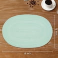thumbnail image 3 of Hakochia 6-pack Washable Woven Vinyl Placemats Set, Non-Slip Heat-Resistant Oval Table Mats, 18x12 inches, Easy to Clean Everyday Meals, misty green, 3 of 7
