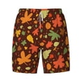 thumbnail image 4 of Lsque Mens Swim Trunks Autumn Leaves Pattern - Bathing Suit Compression Liner - Beach Swim Shorts Swimwear - (S-3XL) - Stretch Quick Dry -Large, 4 of 9