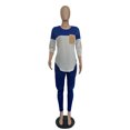 thumbnail image 2 of Akmipoem Women Two Piece Outfits Color Block Sweatsuit Sets Skinny Leggings Tracksuit Loungewear, 2 of 5
