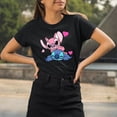 thumbnail image 2 of Lilo &amp; Stitch Cartoon Pattern T-shirts Female Kawaii Harajuku Outdoor Fashion Dropship Diseny O-Neck Women T Shirts Black WhiteXXL Gao Jinjia LED, 2 of 2