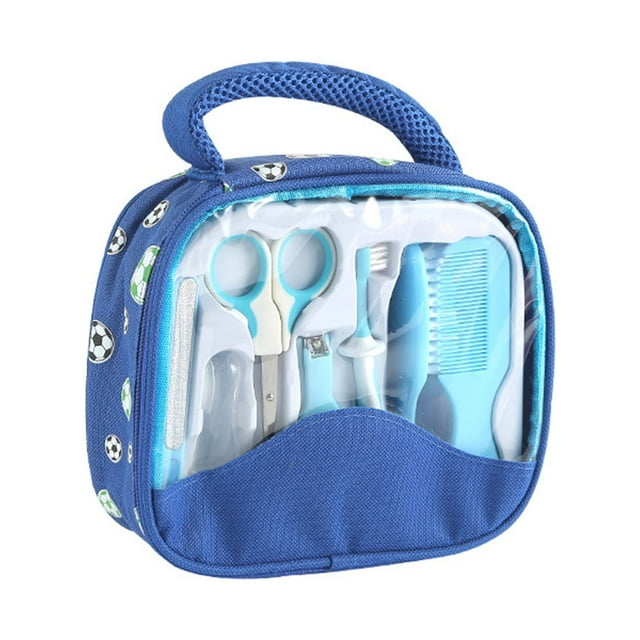 Portable Baby Grooming Kit Baby Safety Care Set with Comb Brush Nail Clipper Scissors Toothbrush