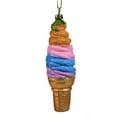 thumbnail image 2 of Soft Serve Ice Cream Cone - 1 Glass Ornament 5.25 Inch, Glass - Frozen Treat Sweet Summertime Go6691 Rainbow, 2 of 3