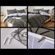 thumbnail image 5 of Set de fundas de edredón gris negro - Ropa de cama de microfibra suave lavada con cierre de botones y ataduras en las esquinas, tamaño individual de 3 piezas (53x79 in), 5 of 8