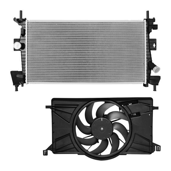 AutoShack Radiator & Cooling Fan Assembly Compatible with Ford, Focus 2012-2018, FWD L4 2.0L