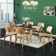 thumbnail image 5 of Modway Fathom 18.5" Style Wood Dining Chairs, Set of 2, Natural, 5 of 5