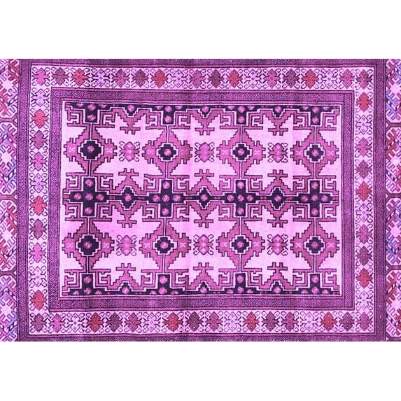 Ahgly Company Indoor Rectangle Persian Purple Traditional Area Rugs, 4' x 6'