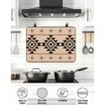 thumbnail image 5 of Stove Top Covers for Electric Stove 31x24 Inches, Brown Black Boho Heat Insulation Fireproof Glass Cooktop Protector, Country Aztec Southwest Geometric Countertop Stovetop Cover for Kitchen, 5 of 8